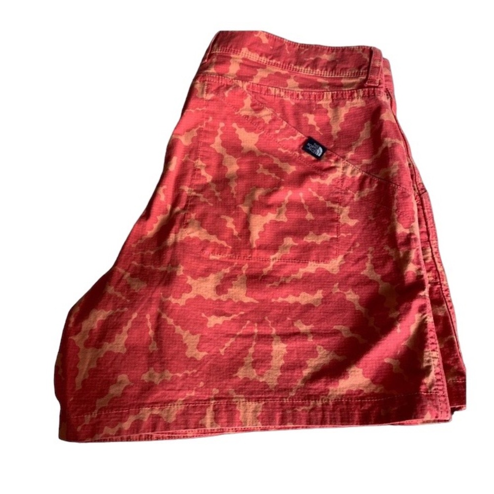 The North Face Orange on Orange Tropical Camo Camouflage Women’s Shorts Hiking